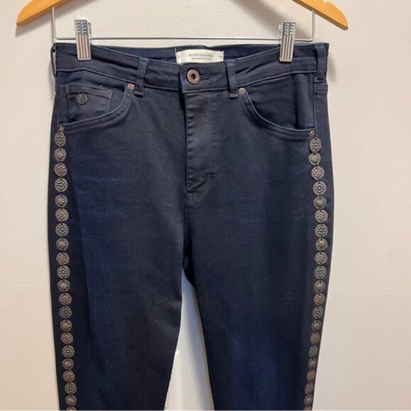 Scotch  Soda Metal Embellished High Rise Skinny Jeans Size 30 - Picture 2 of 12